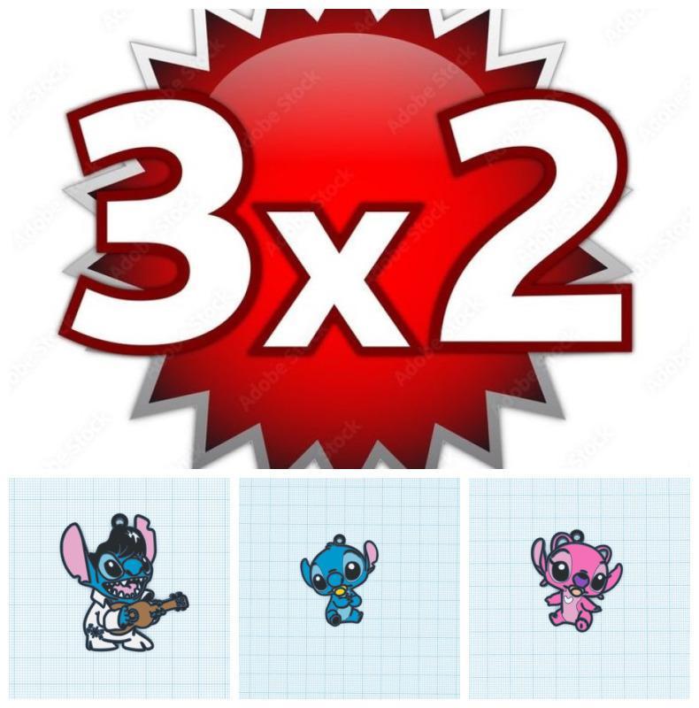 3x2 Stitch Keychains Promotion
