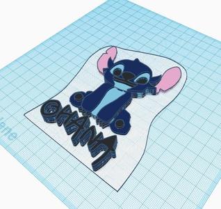 Stitch ohana plaque