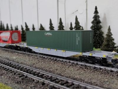 Sgns H0 60ft Container Flatcar H0