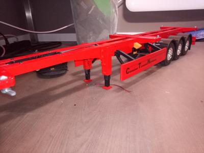 euro style container trailer parts for Tamiya / Toucan Hobby 1/14 rc truck