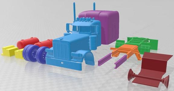 Peterbilt 379 Tractor Truck 1987 Printable