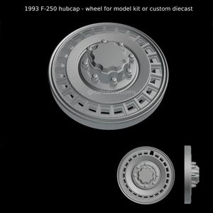 1993 F-250 hubcap - wheel for model kit or custom diecast