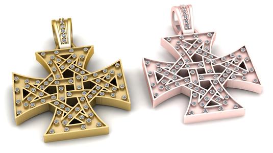 3D Gold Pendant 3D Printable Model