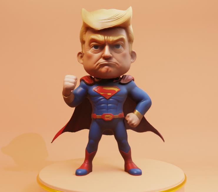 Chibi Donald Trump Superman