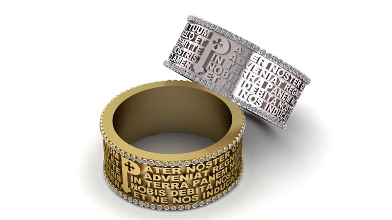 Alphabet P Design Ring