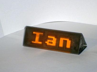 BilbyCNC Printober 2012 Customisable name plate