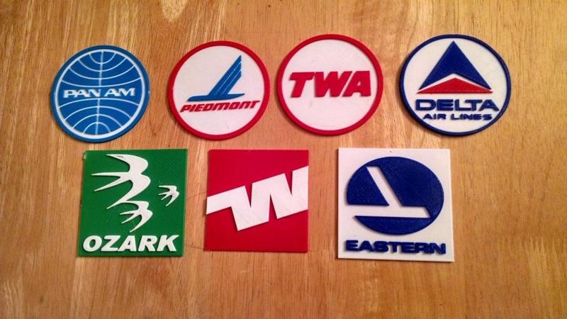 Retro Airline Logo Placards