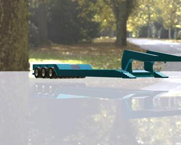Heavy machinery semi-trailer for RC 1:14 (24 wheels)