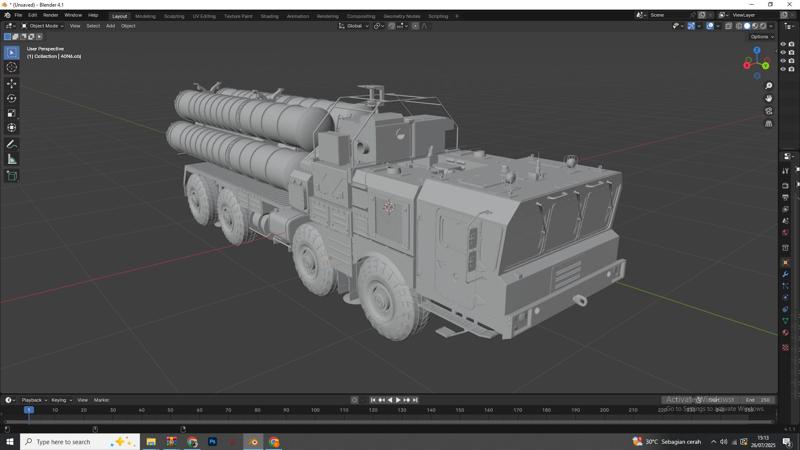 S-400 Missile Launcher TEL 8x8 Mobile Missile Truck