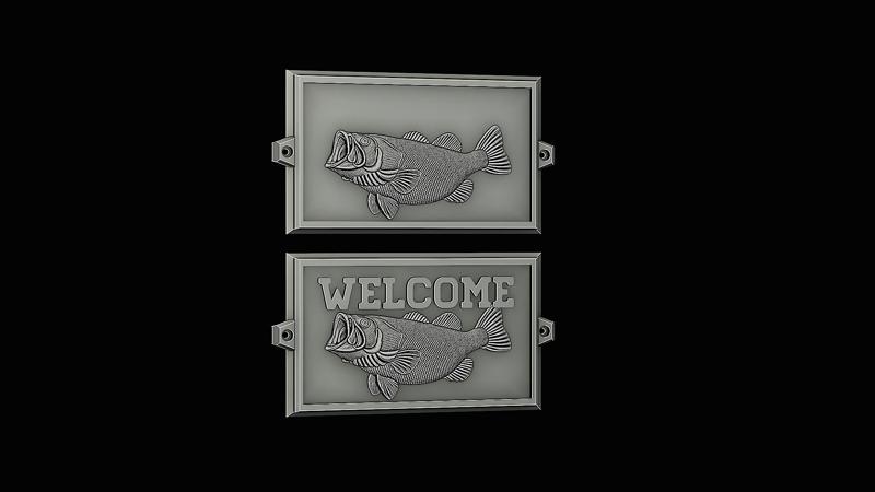 relief 1 FISH LARGEMOUTH BASS / MICROPTERUS SALMOIDES 2