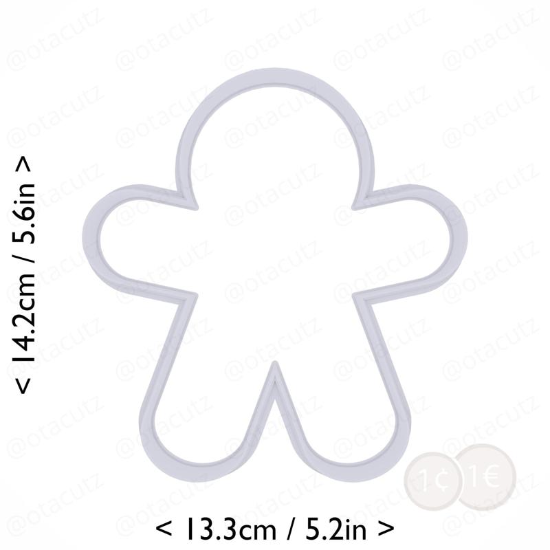 Gingerbread Man Cookie Cutter 5.25in / 13.3cm