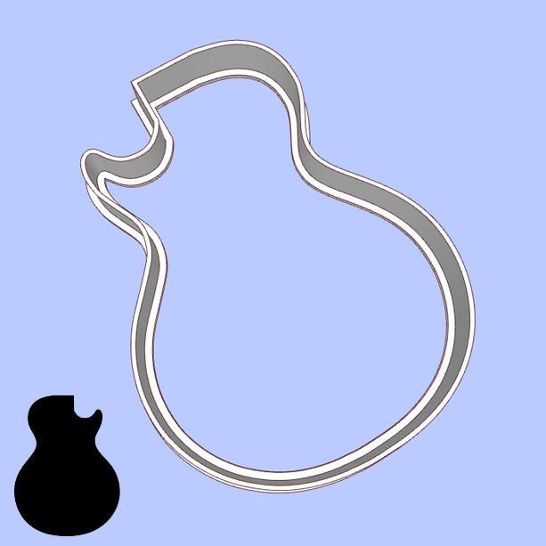 Music cookie cutters - guitar body shapes - Gibson Les Paul (style 1)