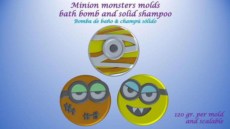 Minion monsters MOLDs: BATH BOMB, SOLID SHAMPOO