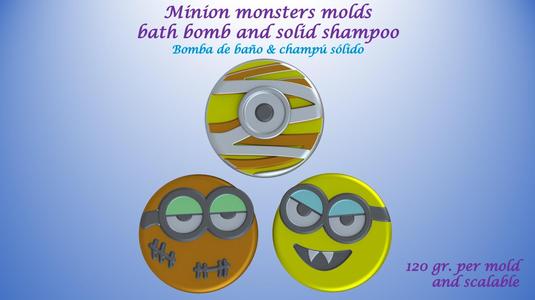 Minion monsters MOLDs: BATH BOMB, SOLID SHAMPOO