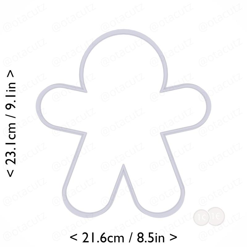 Gingerbread Man Cookie Cutter 8.75in / 22.2cm