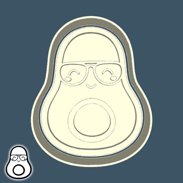 Food & drinks cookie cutters - avocado (style 1)