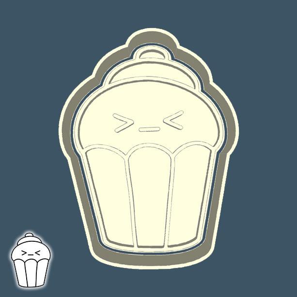 Food & drinks cookie cutters - cupcake  (style 5)