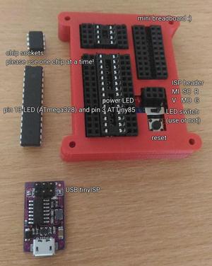 ATmega328p and ATtiny85 ISP programmer case + board tutorial