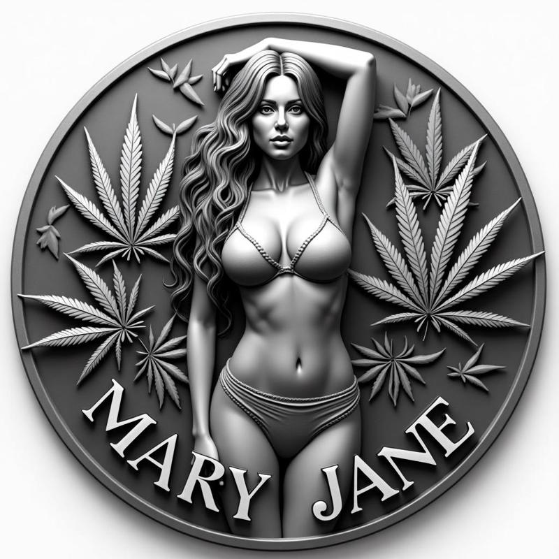 mary jane collection #7 coin token art (double sided)