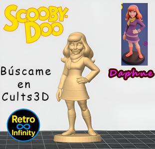 Daphne Blake STL printable 3D collectible figure - Scooby-Doo 3D figure Retro Infinity style (90 mm) | vinyl collectible