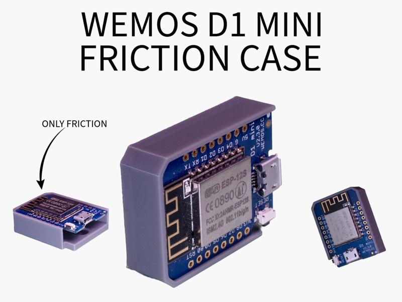 Wemos D1 Mini (ESP-12) Friction Bracket