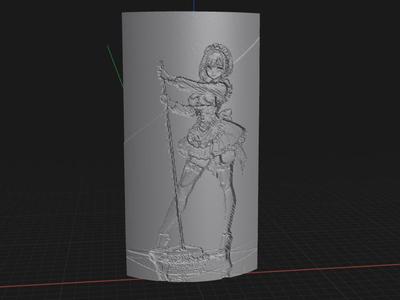 Anime Maid Lithophane