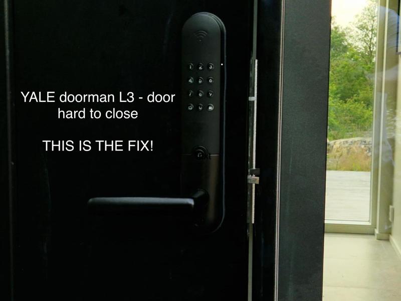 Yale doorman L3/L3S Adjustment plate- strike plate