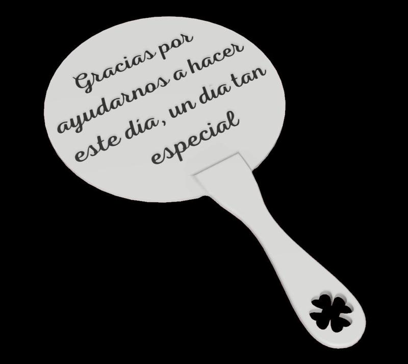 Handfan for events in Spanish 