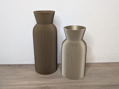 Modern Vase with Grooved Structure