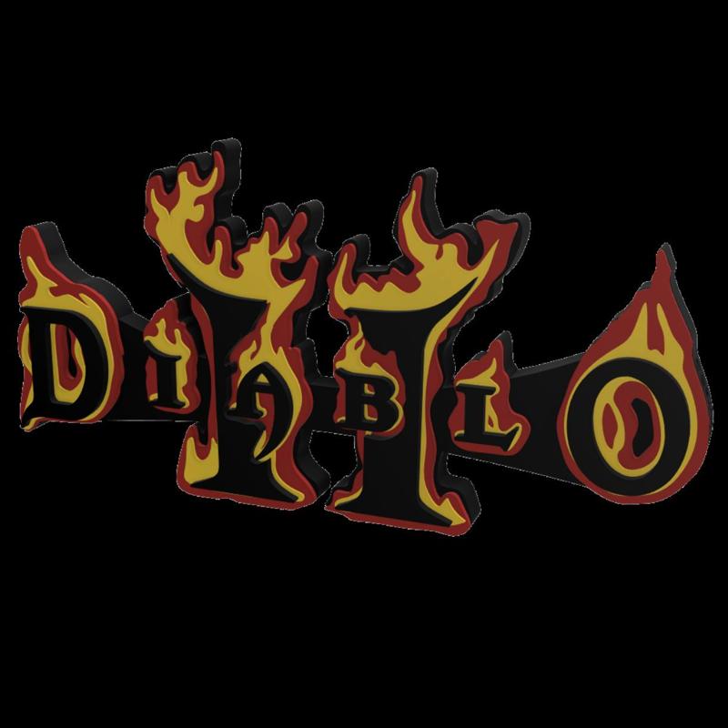 3D MULTICOLOR LOGO/SIGN - DIABLO 2