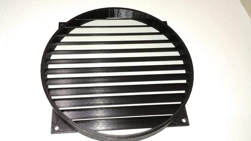 200mm fan vent with louvers