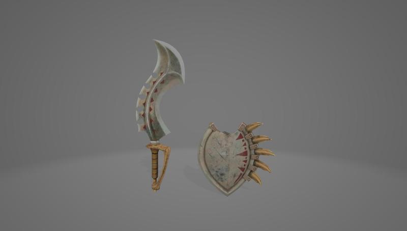 MONSTER HUNTER WORLD MASTER BANG SWORD AND SHIELD