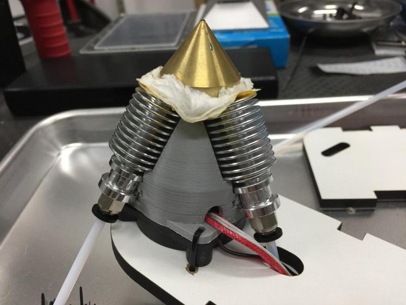 Diamond Hotend Shroud (no mount) with Wiring Hole