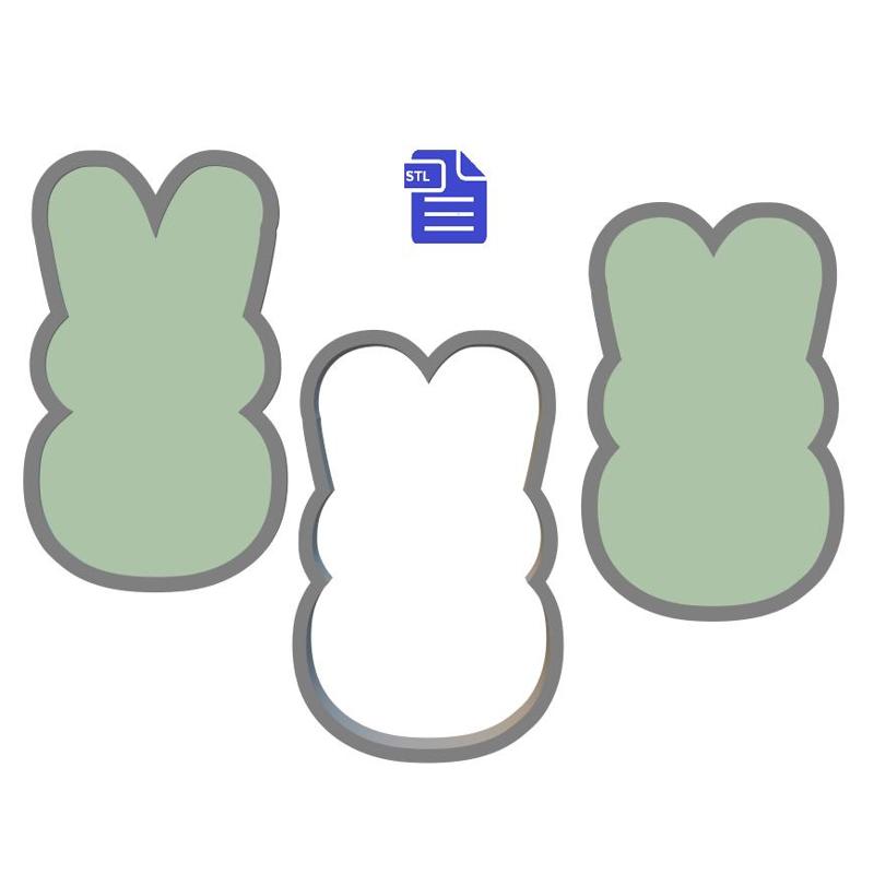 3pc Easter Bunny Bath Bomb Mold