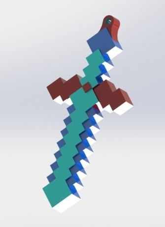 Minecraft sword keychain ⚔️