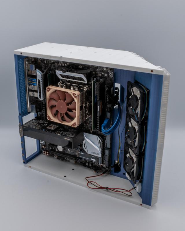 LxW Radiant Ridge - Fully 3D Printable and Compact Full ATX PC Case - Free