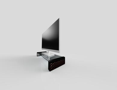 Bi-Color Hexagon Monitor Stand