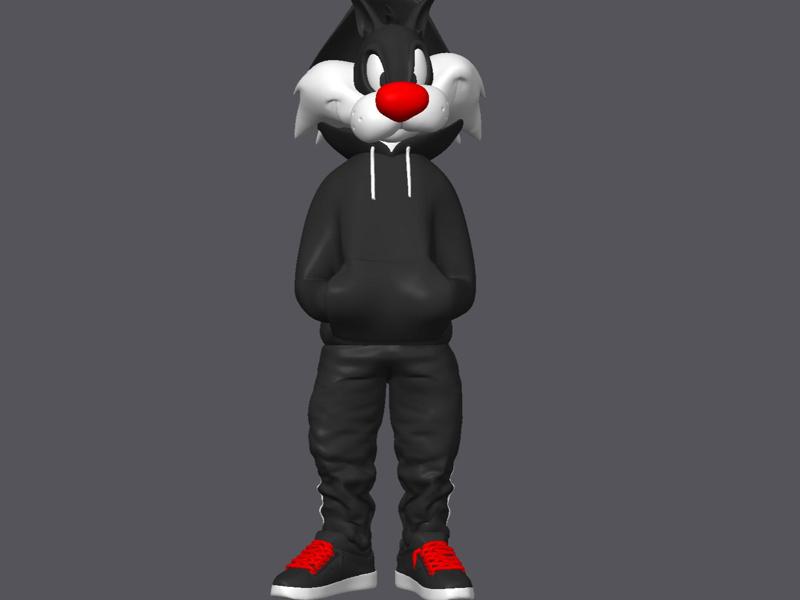 Urban Vibes Looney Tunes Sylvester BlackedOut Drip