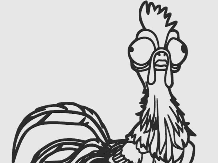 Hei Hei (Moana) Wall Art / Line Art