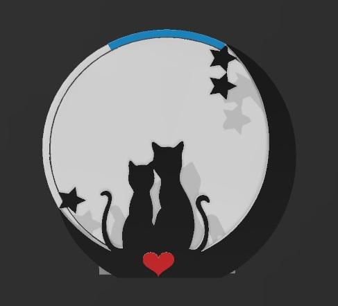 Suporte Alexa Echo Pop Gatos Apaixonados