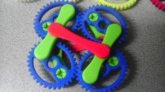Elliptical Gear Set with connecting links.