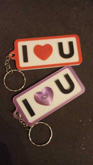 I ♥ U nfc keychain (25mm)