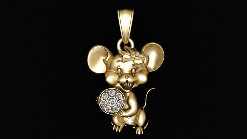 MOUSE PENDANT 3D PRINTABLE MODEL