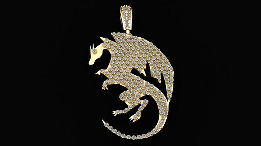 DINASURE GOLD PENDANT   3d printable model