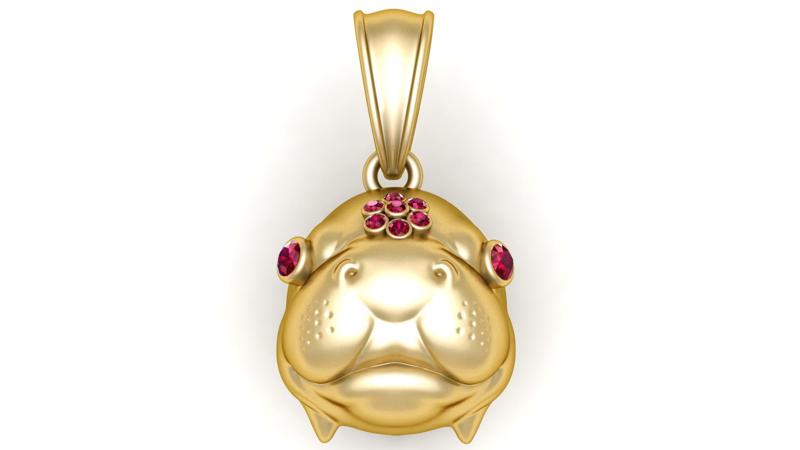 gold animal-inspired pendant