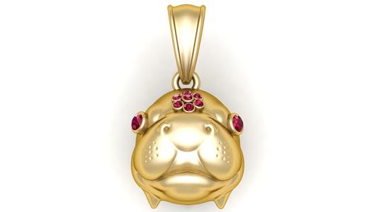 gold animal-inspired pendant