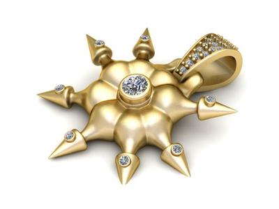 Star burst Pendant 3D printable model
