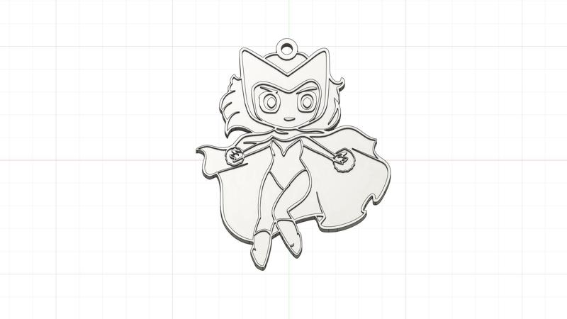 Wanda Vision Keychain - Avengers Scarlet Witch