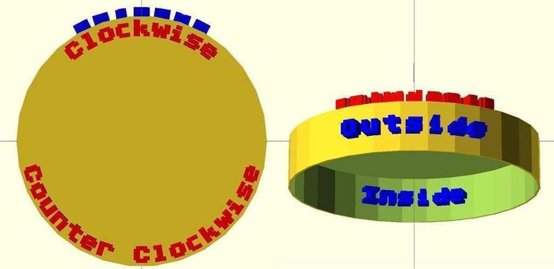Rotational OpenSCAD Bitmap Fonts Module