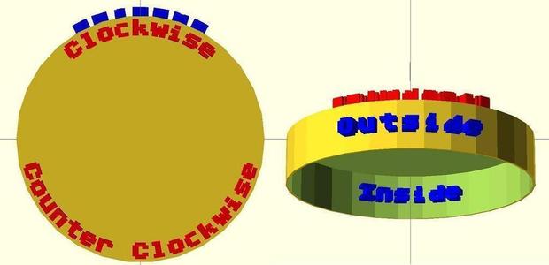Rotational OpenSCAD Bitmap Fonts Module